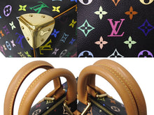 画像をギャラリービューアに読み込む, LOUIS VUITTON ルイヴィトン スピーディ30 ハンドバッグ M92642 モノグラム マルチカラー ブラック 美品 中古 4c071175