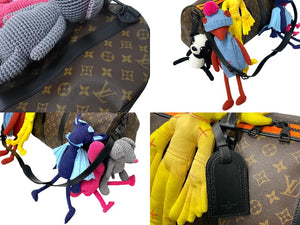 極美品 LOUIS VUITTON ルイヴィトン キーポル バンドリエール50 2021春夏ショーコレクション M45631 ブラウン マルチカラー 中古 4c071181