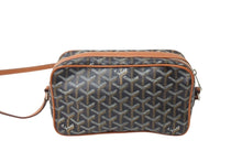 Load image into Gallery viewer, GOYARD ゴヤール カップヴェールPM ショルダーバッグ ブラウン PVC レザー シルバー金具 美品 中古 4c071186