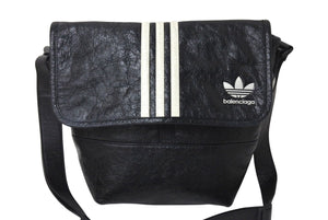 BALENCIAGA バレンシアガ Adidas アディダス ショルダーバッグ 729153 1091P 535269 レザー ブラック ホワイト 美品 中古 4c071187