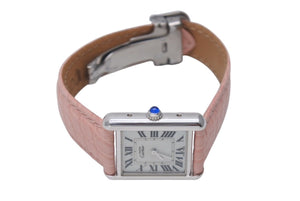 CARTIER カルティエ 時計 マスト タンク SM W1016530 SV925 シルバー クォーツ レディース 美品 中古 4c071200