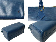 画像をギャラリービューアに読み込む, LOUIS VUITTON ルイヴィトン スピーディ30 ハンドバッグ M43005 エピ PVC レザー ブルー ゴールド金具 美品 中古 4c071207
