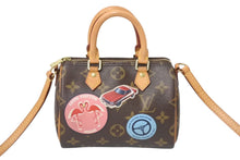 Load image into Gallery viewer, LOUIS VUITTON ルイヴィトン ナノスピーディ ハンドバッグ M62208 リミテッドエディションワールドツアー 2WAY 美品 中古 4c071208