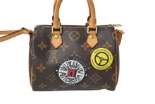 Load image into Gallery viewer, LOUIS VUITTON ルイヴィトン ナノスピーディ ハンドバッグ M62208 リミテッドエディションワールドツアー 2WAY 美品 中古 4c071208