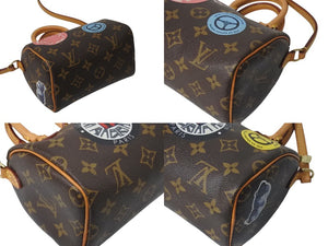 LOUIS VUITTON ルイヴィトン ナノスピーディ ハンドバッグ M62208 リミテッドエディションワールドツアー 2WAY 美品 中古 4c071208