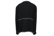 画像をギャラリービューアに読み込む, 極美品 CHANEL シャネル メンズ 17SS ツイード ウール ジャケット ブラック ノーカラージャケット P56910V37165 サイズ50 中古 4c071210