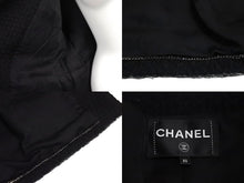 Load image into Gallery viewer, 極美品 CHANEL シャネル メンズ 17SS ツイード ウール ジャケット ブラック ノーカラージャケット P56910V37165 サイズ50 中古 4c071210