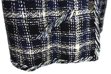 画像をギャラリービューアに読み込む, 極美品 CHANEL シャネル メンズ ツイード ジャケット ネイビー系 ブラック ホワイト シルク混 P58787V44460 サイズ50 中古 4c071212