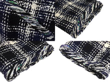 画像をギャラリービューアに読み込む, 極美品 CHANEL シャネル メンズ ツイード ジャケット ネイビー系 ブラック ホワイト シルク混 P58787V44460 サイズ50 中古 4c071212