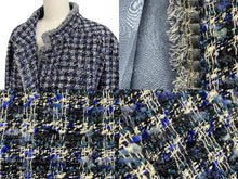 画像をギャラリービューアに読み込む, 極美品 メンズ CHANEL シャネル P63186v48661 ブルー 5B 襟付きツイードジャケット サイズ50 中古 4c071214
