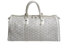 Load image into Gallery viewer, GOYARD ゴヤール Croisjour 35 Boston bag クロワジュール 35 ボストンバッグ ホワイト カーフスキン 美品 中古 4c071216