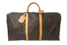 画像をギャラリービューアに読み込む, 極美品 LOUIS VUITTON ルイヴィトン キーポル60 ボストンバッグ M41422 モノグラム ブラウン PVC ヌメ革 レザー 中古 4c071217