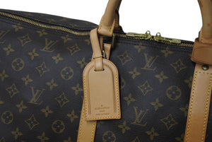 極美品 LOUIS VUITTON ルイヴィトン キーポル60 ボストンバッグ M41422 モノグラム ブラウン PVC ヌメ革 レザー 中古 4c071217