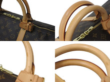 画像をギャラリービューアに読み込む, 極美品 LOUIS VUITTON ルイヴィトン キーポル60 ボストンバッグ M41422 モノグラム ブラウン PVC ヌメ革 レザー 中古 4c071217