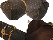 Load image into Gallery viewer, 極美品 LOUIS VUITTON ルイヴィトン キーポル60 ボストンバッグ M41422 モノグラム ブラウン PVC ヌメ革 レザー 中古 4c071217