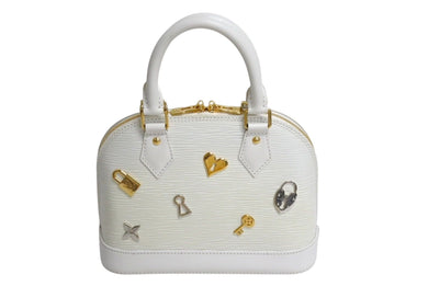 極美品 LOUIS VUITTON ルイヴィトン アルマBB ハンドバッグ AR4188 2WAY ラブロック エピレザー ホワイト 中古 4c071221