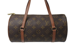 極美品 LOUIS VUITTON ルイヴィトン パピヨン26 ハンドバッグ M51366 モノグラム ブラウン ゴールド金具 中古 4c071224