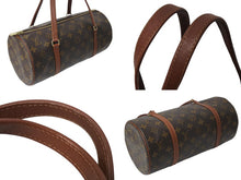 Load image into Gallery viewer, LOUIS VUITTON ルイヴィトン パピヨン30 GM ハンドバッグ M51385 筒型 モノグラム ゴールド金具 ブラウン 美品 中古 4c071225