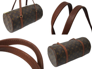 LOUIS VUITTON ルイヴィトン パピヨン30 GM ハンドバッグ M51385 筒型 モノグラム ゴールド金具 ブラウン 美品 中古 4c071225