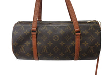 画像をギャラリービューアに読み込む, LOUIS VUITTON ルイヴィトン パピヨン30 GM ハンドバック 筒型 モノグラム M51365 ゴールド金具 ブラウン 美品 中古 4c071229