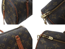 画像をギャラリービューアに読み込む, LOUIS VUITTON ルイヴィトン パピヨン30 GM ハンドバック 筒型 モノグラム M51365 ゴールド金具 ブラウン 美品 中古 4c071229