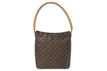 Load image into Gallery viewer, 極美品 LOUIS VUITTON ルイヴィトン ルーピングGM ハンドバッグ モノグラム M51145 ブラウン ゴールド金具 中古 4c071235