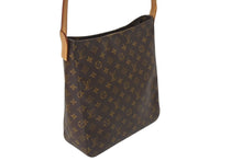 Load image into Gallery viewer, 極美品 LOUIS VUITTON ルイヴィトン ルーピングGM ハンドバッグ モノグラム M51145 ブラウン ゴールド金具 中古 4c071235