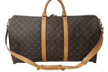 画像をギャラリービューアに読み込む, LOUIS VUITTON ルイヴィトン モノグラム キーポルバンドリエール55 M41414 ボストンバック ブラウン 美品 中古 4c071240