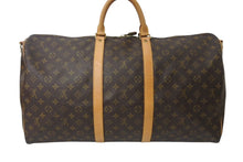 画像をギャラリービューアに読み込む, LOUIS VUITTON ルイヴィトン モノグラム キーポルバンドリエール55 M41414 ボストンバック ブラウン 美品 中古 4c071240
