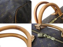 画像をギャラリービューアに読み込む, LOUIS VUITTON ルイヴィトン モノグラム キーポルバンドリエール55 M41414 ボストンバック ブラウン 美品 中古 4c071240