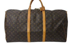 LOUIS VUITTON ルイヴィトン キーポルバンドリエール60 ボストンバッグ M41412 モノグラムキャンバス ブラウン ゴールド金具 美品 中古 4c071247