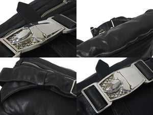 CHROME HEARTS クロムハーツ BSフレア 3WAY リュックサック ショルダーバッグ ダガージップ ブラック シルバー925 レザー 美品 中古 4c071259