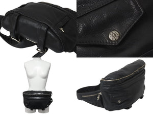 CHROME HEARTS クロムハーツ BSフレア 3WAY リュックサック ショルダーバッグ ダガージップ ブラック シルバー925 レザー 美品 中古 4c071259