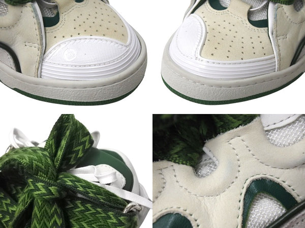 LANVIN curb sneaker ライバン カーブ スニーカー サイズ40 25cm グリーン ホワイト ポルトガル製 美品 中古 4c071260