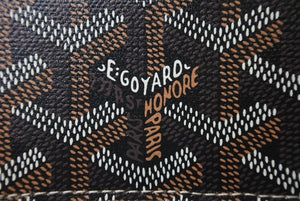 新品未使用 GOYARD ゴヤールサンシュルピス カードケース フランス製 キャンバス レザー ブラウン 中古 4c071263