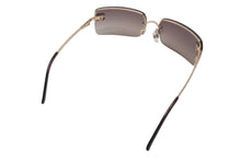Load image into Gallery viewer, 極美品 CHANEL シャネル リムレスサングラス 4104-B C.125/13 サイズ62◻︎15 120 ラインストーン ココマーク ブラウン 中古 4c071271