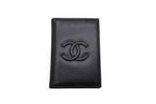 Load image into Gallery viewer, CHANEL シャネル ココマーク カードケース パスケース 名刺 22番台 スペイン製 キャビアスキン ブラック 美品 中古 4c071273