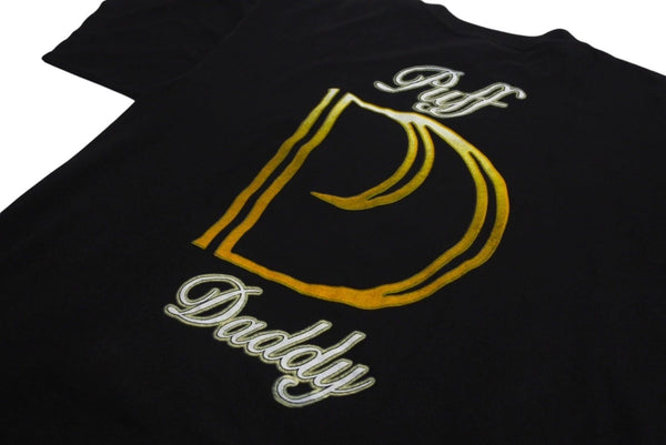 Very Good Condition PUFF DADDY Short Sleeve T-shirt Size XL HIP HOP RAP TEES Vintage Black Cotton Used 4c071284