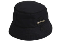 画像をギャラリービューアに読み込む, 新品同様 CHROME HEARTS クロムハーツ クロスパッチ ナイロンバケットハット 帽子 HAT U CHUM ブラック シルバー金具 中古 4c071293