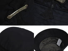 画像をギャラリービューアに読み込む, 新品同様 CHROME HEARTS クロムハーツ クロスパッチ ナイロンバケットハット 帽子 HAT U CHUM ブラック シルバー金具 中古 4c071293