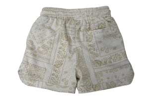 極美品 KITH キース Kids Paisley Curtis Short キッズ ペイズリー カーティス ショートパンツ サイズ 3T ベージュ 中古 4c071314