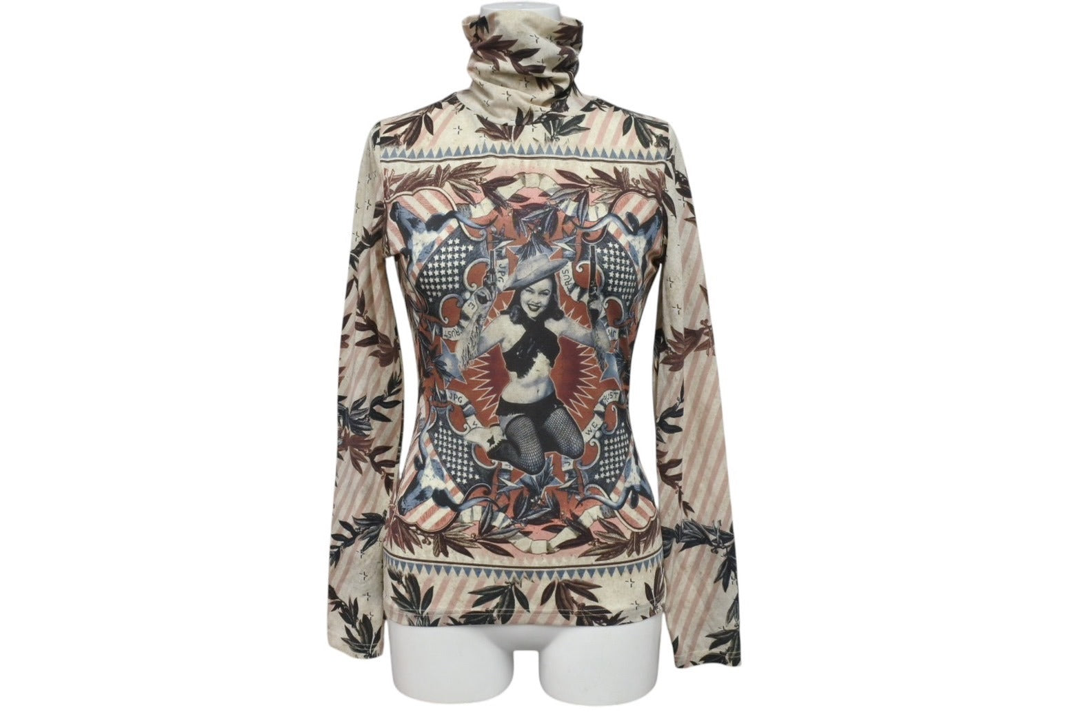 美品　jean paul gaultier FEMME 　ゼブラ柄カットソー 美品 jean paul gaultier FEMME ゼブラ柄カットソー