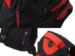 OAKLEY Technical Backpack Red Black Polyester 100% Good Condition Used 4c071318