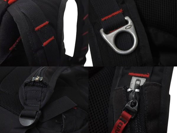 OAKLEY Technical Backpack Red Black Polyester 100% Good Condition Used 4c071318