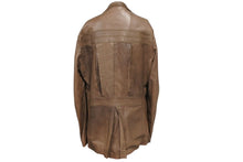 画像をギャラリービューアに読み込む, JUST CAVALLI ジャストカヴァリ ナッパレザーテーラードジャケット サイズ52 ブラウン ルーマニア製 美品 中古 4c071322