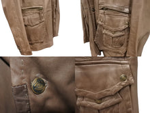 画像をギャラリービューアに読み込む, JUST CAVALLI ジャストカヴァリ ナッパレザーテーラードジャケット サイズ52 ブラウン ルーマニア製 美品 中古 4c071322