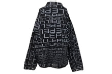 Load image into Gallery viewer, pellepelle ペレペレ ジャケット サイズXXL ロゴプリント ブラック グレー コットン ヴィンテージ 美品 中古 4c071324