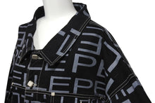 Load image into Gallery viewer, pellepelle ペレペレ ジャケット サイズXXL ロゴプリント ブラック グレー コットン ヴィンテージ 美品 中古 4c071324