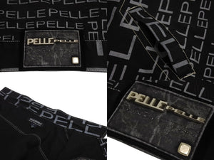 pellepelle ペレペレ ジャケット サイズXXL ロゴプリント ブラック グレー コットン ヴィンテージ 美品 中古 4c071324