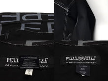 Load image into Gallery viewer, pellepelle ペレペレ ジャケット サイズXXL ロゴプリント ブラック グレー コットン ヴィンテージ 美品 中古 4c071324